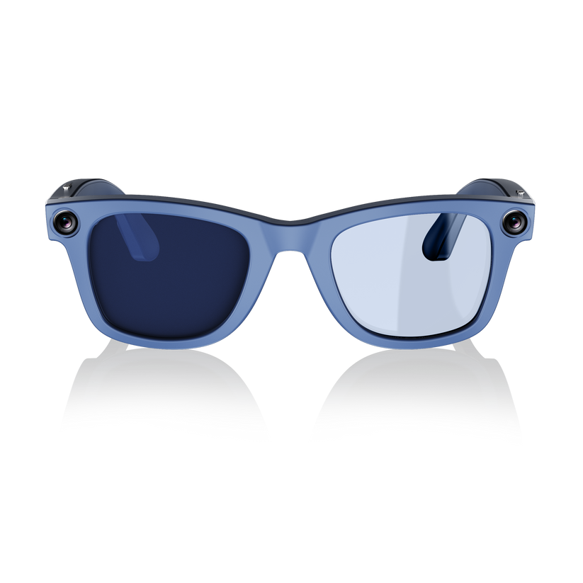 FireLens F1 AI Glasses Ocean Drip – Photochromic Clear to Blue Halo